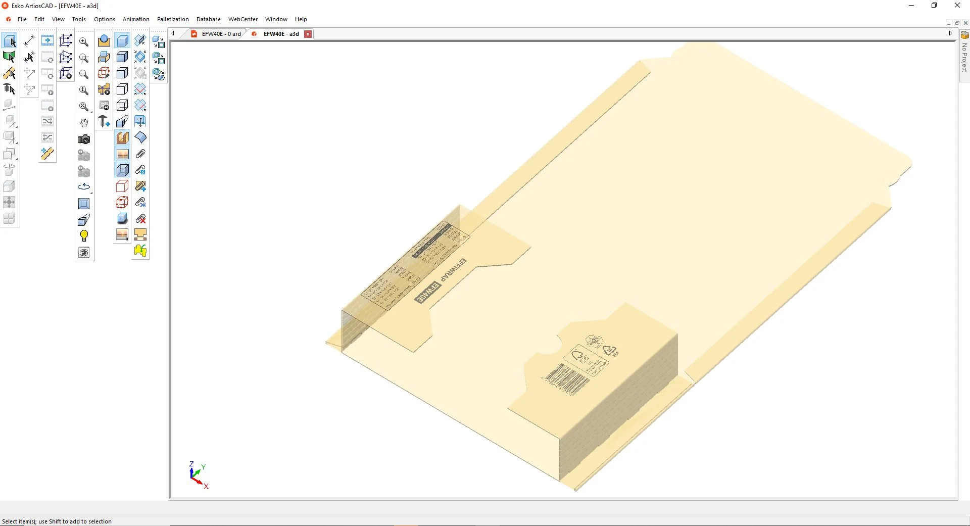 Three-dimensional packaging visualization