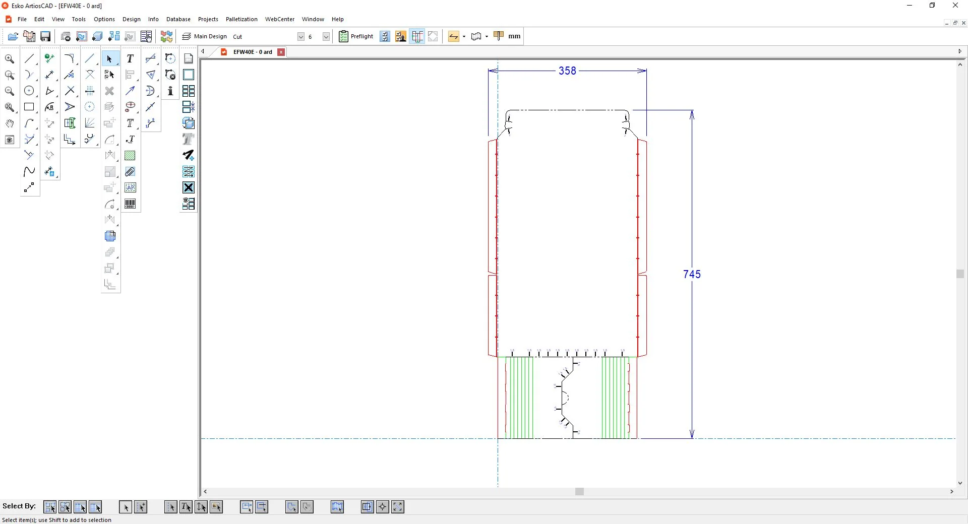 Initial packaging concept in structural design software